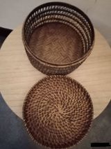 boite ronde en fibre végétale 