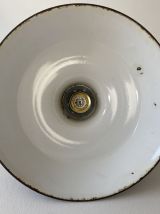 PAIRE ANCIENNES SUSPENSIONS INDUSTRIELLES 40 CM