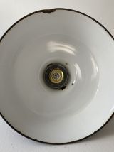 PAIRE ANCIENNES SUSPENSIONS INDUSTRIELLES 40 CM