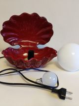 lampe coquillage bordeaux