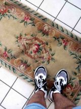 Tapis vintage Chinois Art Deco fait main, 1C931