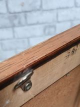 miroir doré sur bois   , 89x59 tres elegant glasse bisoté   