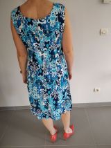 Robe motifs bleus Vintage
