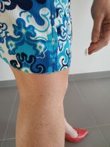 Robe motifs bleus Vintage