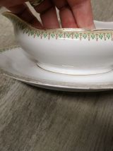 Saucière Aux Lions de Faïence Porcelaine France