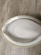 Saucière Aux Lions de Faïence Porcelaine France