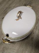 Soupière avec couvercle Aux Lions de Faïence Porcelaine