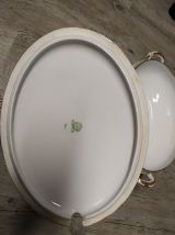 Soupière avec couvercle Aux Lions de Faïence Porcelaine