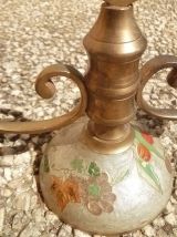 chandelier, bougeoir 2 feux, laiton