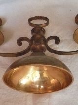 chandelier, bougeoir 2 feux, laiton
