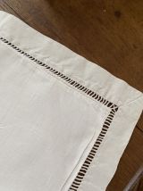 Taie d oreiller en coton métis blanc monogramme MR.