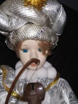Automate violoniste porcelaine et bois 