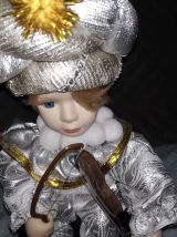 Automate violoniste porcelaine et bois 