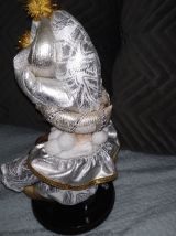 Automate violoniste porcelaine et bois 