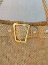 Sac à main en jute vintage 