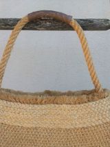 Sac à main en jute vintage 
