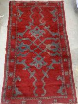 Tapis ancien Turc Oushak fait main, 1B945