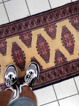 Tapis vintage Ouzbek Bukhara fait main, 1C943