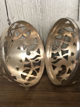 Boule à parfum solide  Métal argenté