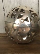 Boule à parfum solide  Métal argenté