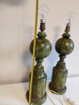 pieds de lampes en bois tourné