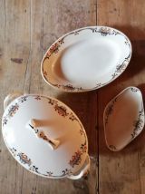 Ensemble soupière plat et coupelle