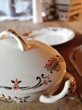 Ensemble soupière plat et coupelle