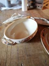 Ensemble soupière plat et coupelle