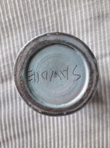 Vase vintage au décor de chardons signé Savoie