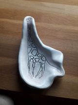 Vide-poche vintage en céramique  décor girafe