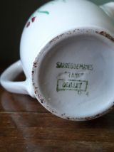 Pot vintage en céramique Sarreguemines décor Oeillet