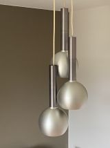 Suspension cascade en inox brossé. 1970.