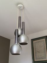 Suspension cascade en inox brossé. 1970.