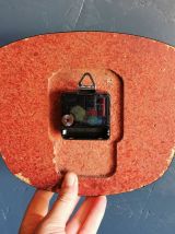 Horloge vintage pendule murale silencieuse "Bleu blanc doré"