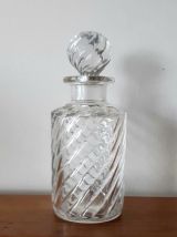 Trio de flacons cristal Baccarat modèle Bambou , vers 1910