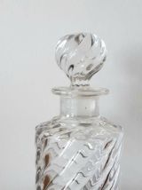 Trio de flacons cristal Baccarat modèle Bambou , vers 1910