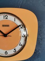 Horloge formica vintage pendule silencieuse Manufrance orang