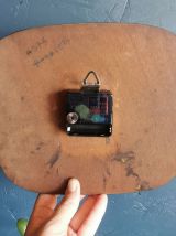 Horloge formica vintage pendule silencieuse Manufrance orang