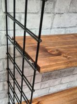 GRANDE etagere  scandinave  1960 a 70  3 tablettes  bois bru