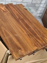 GRANDE etagere  scandinave  1960 a 70  3 tablettes  bois bru