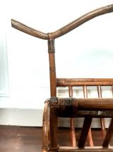 Porte-revues en rotin vintage 1960  