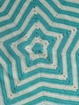 plaid  enfant  étoile crochet, vintage