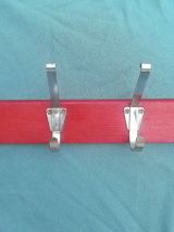 patère 4 crochets  bois  et  metal , vintage