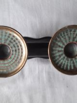 Bougeoir vintage en céramique Vallauris à 2 branches