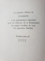 Ivanhoé Walter Scott édition de la Renaissane 1967