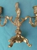 chandelier  décoré  en laiton , vintage
