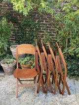 Série de 5 chaises pliantes vintage