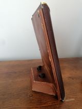 CADRE PHOTO ANTIPARASITE - ANNEES 20 - CUIR MARRON