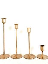 Set de bougeoirs scandinaves en laiton 1950
