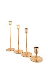 Set de bougeoirs scandinaves en laiton 1950